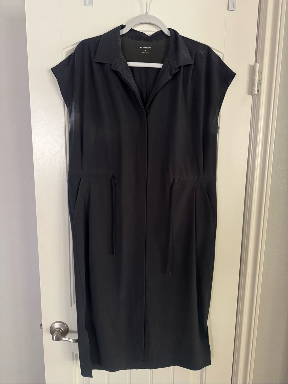 REI Navy Blue Midi Shirt Dress